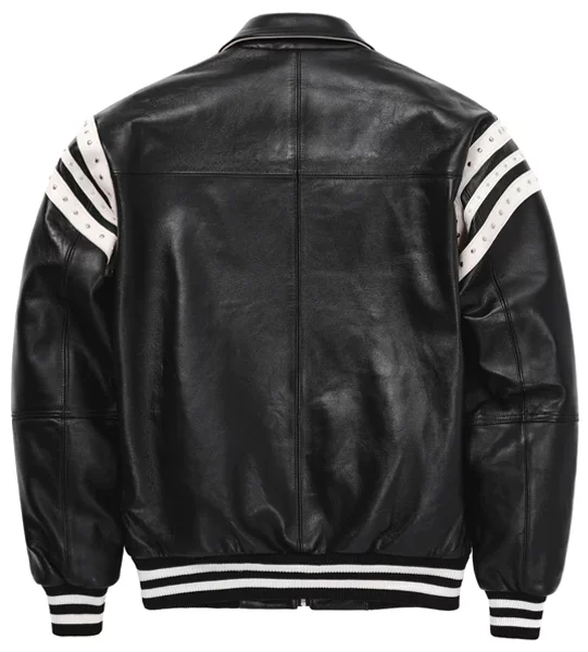 Pelle Pelle Encrusted Varsity Plush Black | Pelle Pelle Store view 2
