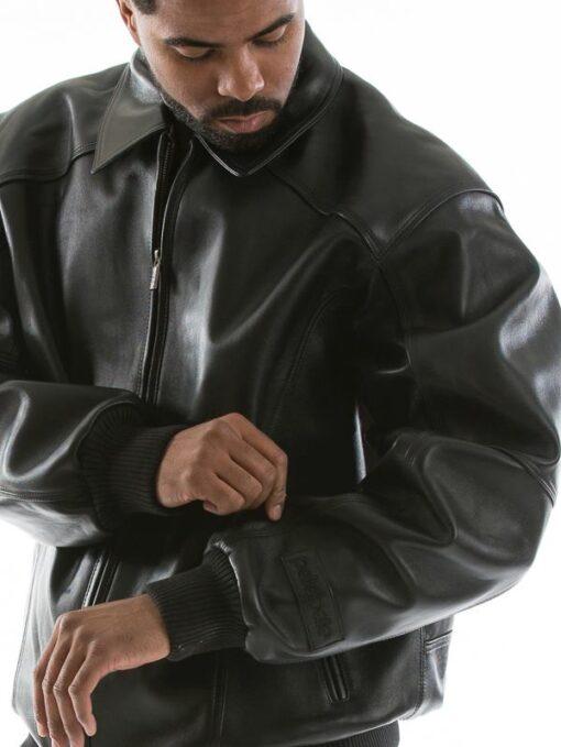 Pelle Pelle Applique Black Plush Jacket view 2