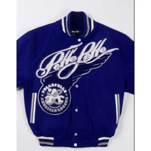 Pelle Pelle American Legend Varsity Royal Blue Jacket, pelllepelle.us