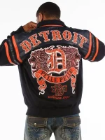 Pelle Pelle Detroit Black and Orange Jacket