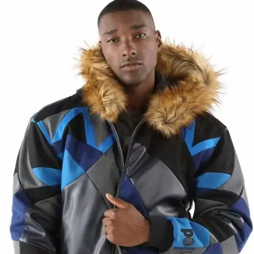 Pelle Pelle Fur Hooded Leather Jacket, pellepelle.us