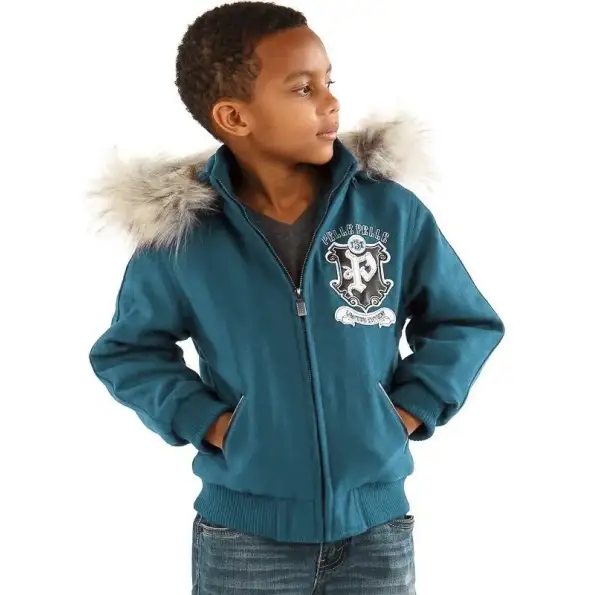 Pelle Pelle Kids Back to School Turquoise Jacket, pellepelle.us