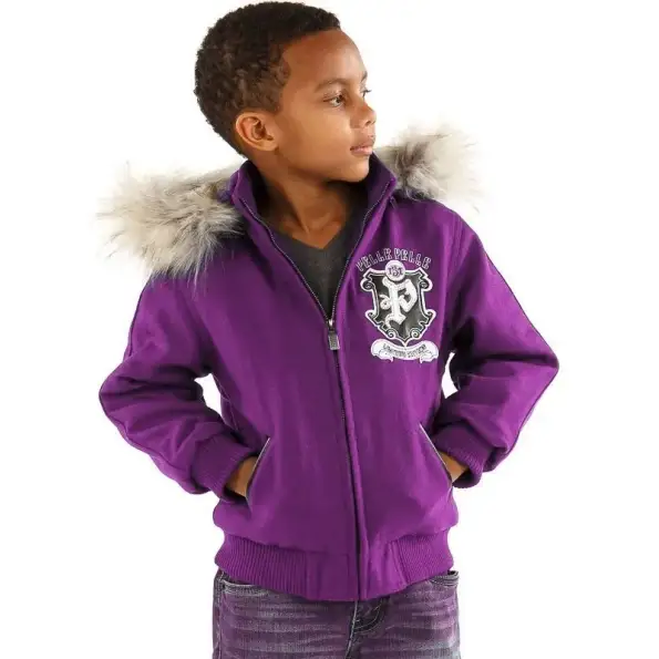 Pelle Pelle Kids Back to School Royal Light Purple Jacket, pellepelle.us