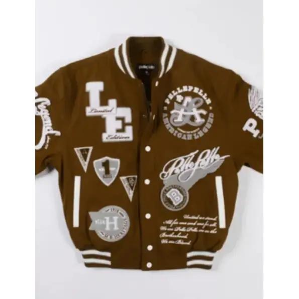 Pelle Pelle American Legend Limited Edition Brown Varsity Jacket, pellepelle.us