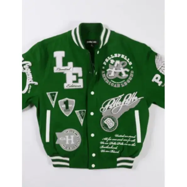 Pelle Pelle American Legend Limited Edition Dull Green Varsity Jacket, pellepelle.uss