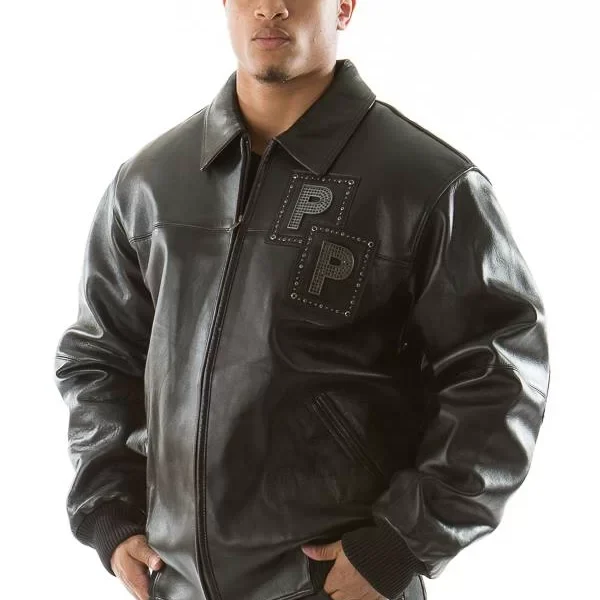 Black Jeweled Pelle Jacket, Pelle Pelle, PellePelle.com