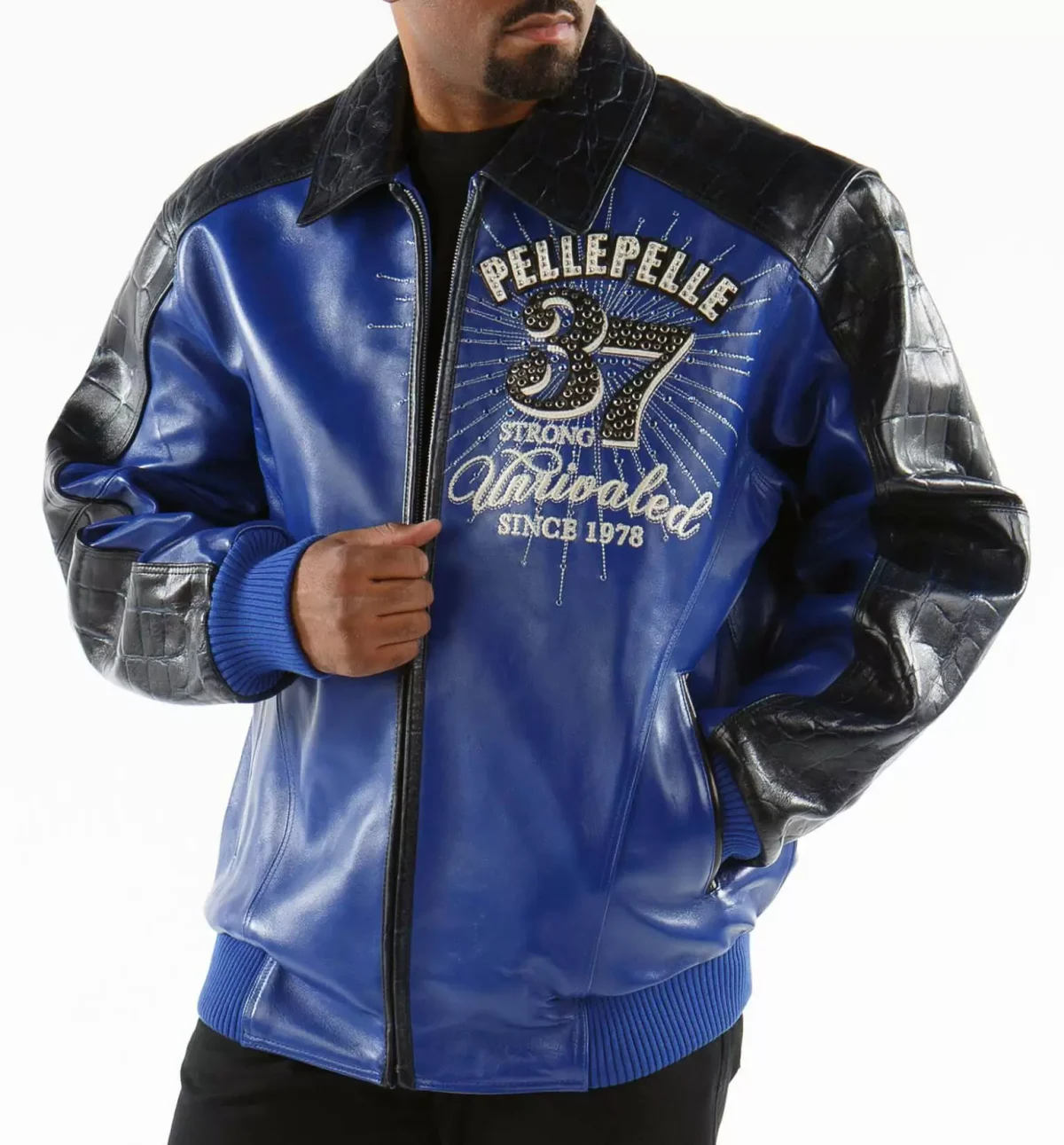 Blue Pelle Pelle 37 Years Strong Avant Garde Jacket