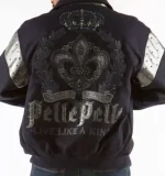 Pelle Pelle Diamonds Black Made for King Wool Jacket , pellepelle.us