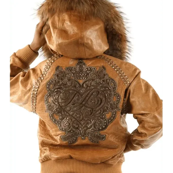 Ladies Ornate Heart Honey Cayman Jacket,pellepelle.us