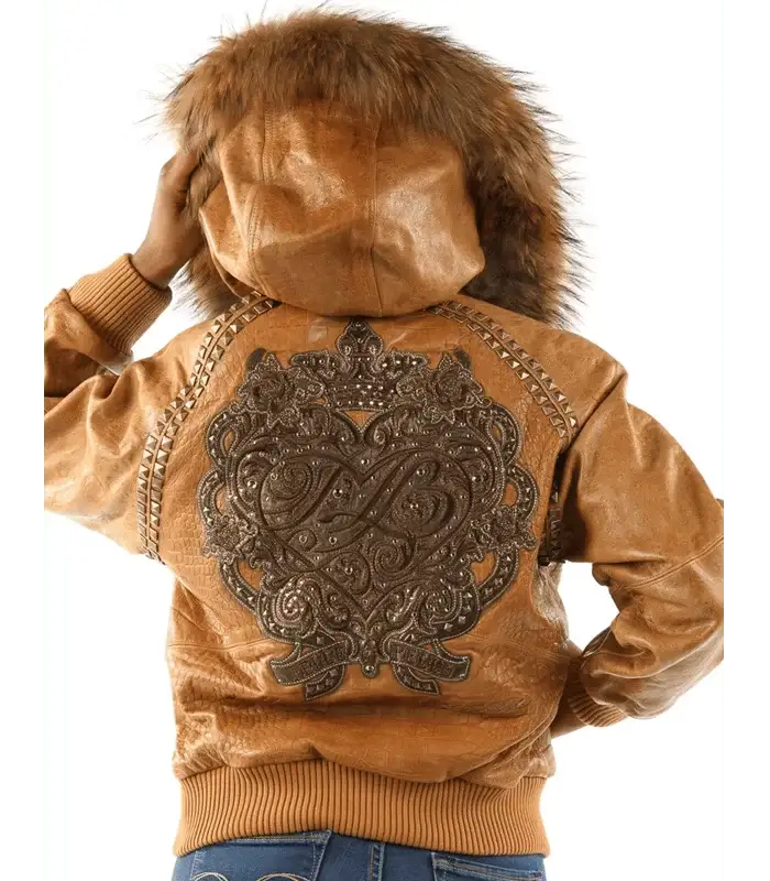 Ladies Ornate Heart Honey Cayman Jacket,pellepelle.us