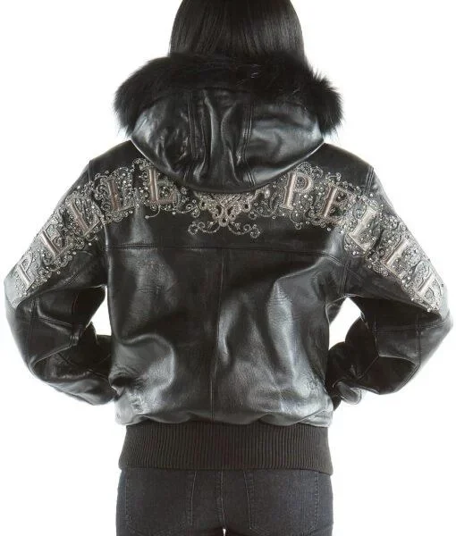 Ladies Pelle Pelle Shoulder Crest Leather Jacket, pellepelle.us