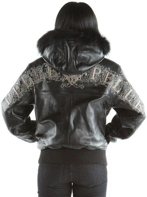 Ladies Pelle Pelle Shoulder Crest Leather Jacket, pellepelle.us