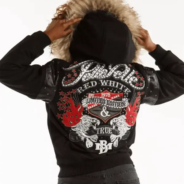 Ladies Red, White, & True Wool Jacket, pellepelle.us