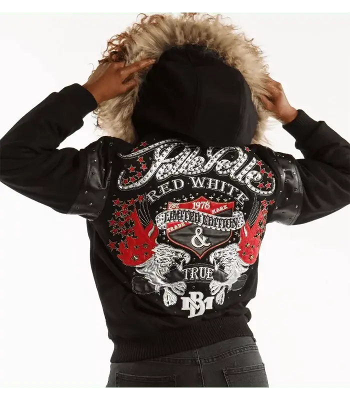 Ladies Red, White, & True Wool Jacket, pellepelle.us