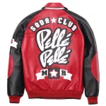 Men Pelle Pelle Classic Soda Club Plush Black And Red Jacket, Pelle Pelle, PellePelle.com