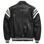 Men Pelle Pelle Encrusted Varsity Plush Black Jacket