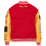 Men Pelle Pelle Red Varsity Jacket,Pelle Pelle, PellePelle.com