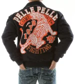 Navy Pelle Pelle Come Out Fighting Tiger Wool Jacket