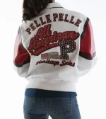 Pelle Pelle All American White Studded Leather Jacket