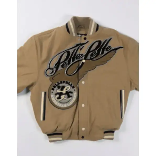 Pelle Pelle American Legend Light Brown Varsity Jacket ,pellepelle.us