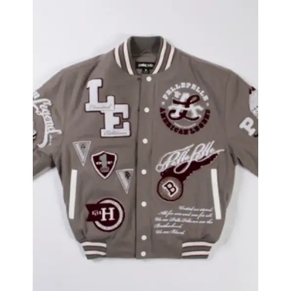 Pelle Pelle American Legend Limited Edition Grey Varsity Jacket, pellepelle.us