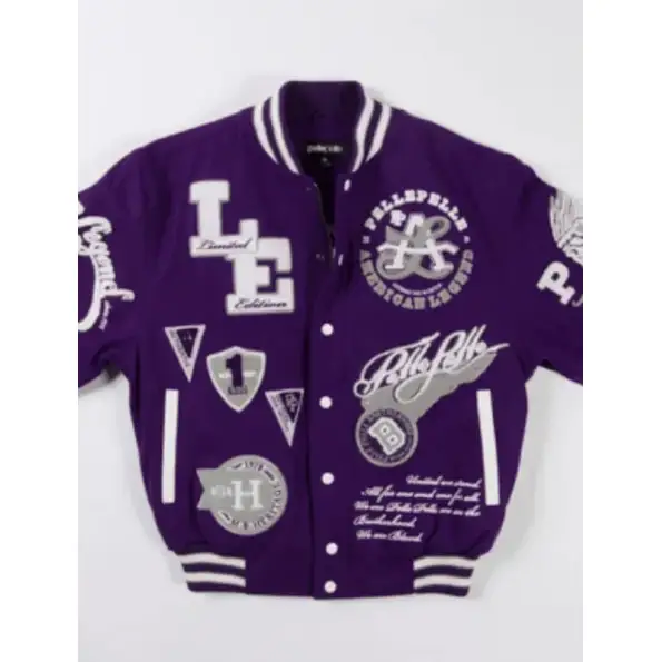 Pelle Pelle American Legend Limited Edition Purple Varsity Jacket, pellepelle.us