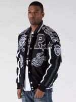 Pelle Pelle Anniversary Edition Varsity Navy Jacket,Pelle Pelle, PellePelle.Com