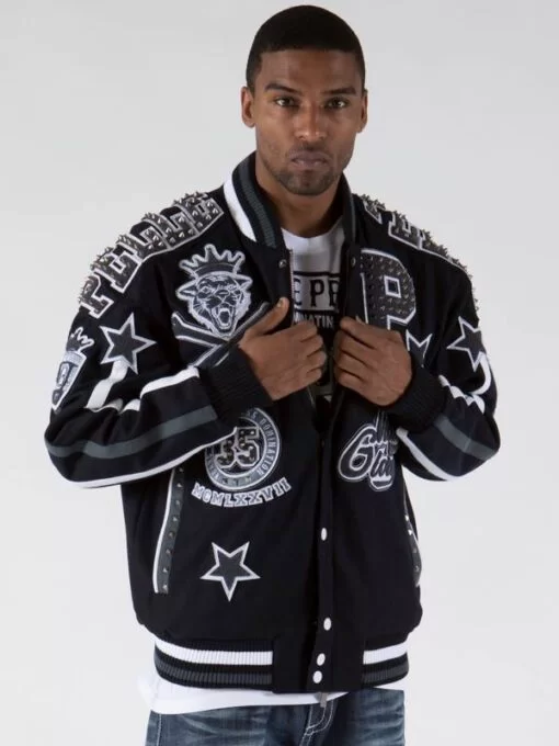 Pelle Pelle Anniversary Edition Varsity Navy Jacket,Pelle Pelle, PellePelle.Com