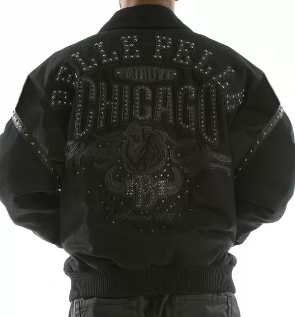 Pelle Pelle Black Chicago Tribute Windy City Jacket, PELLEPELLE.US