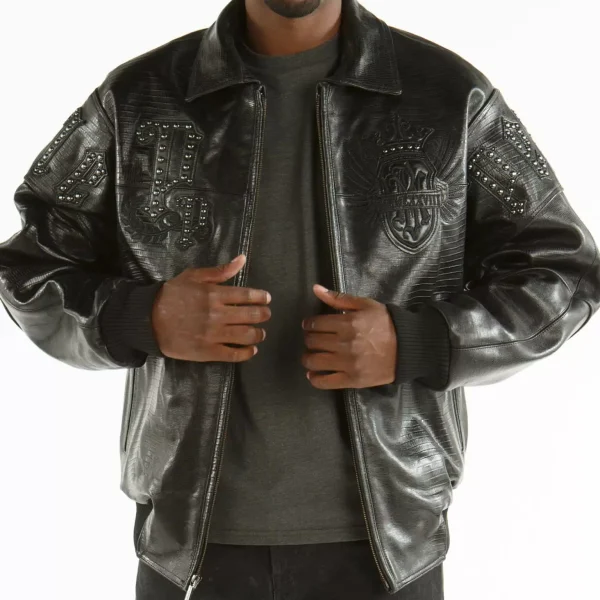 Pelle Pelle Black Empire Victory Comes Leather Jacket, pellepelle.us