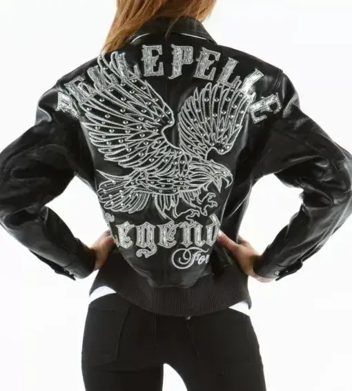 Pelle Pelle Black Legends Forever Eagle Jacket, pelleplle.us