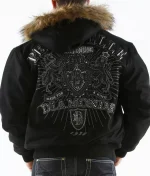 Pelle Pelle Black Platinum Made for King Fur Hood Jacket