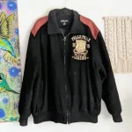 Pelle Pelle Black Wool Bomber Jacket