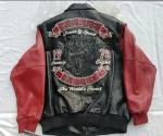 Pelle Pelle Black and Red Leather Jacket, pellepelle.us