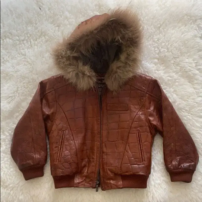 Pelle Pelle Brown Fur Collar Leather Jacket pellepelle.us