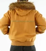 Pelle Pelle Caramel Supreme Club Hood Wool Leather Jacket, pellepelle.us