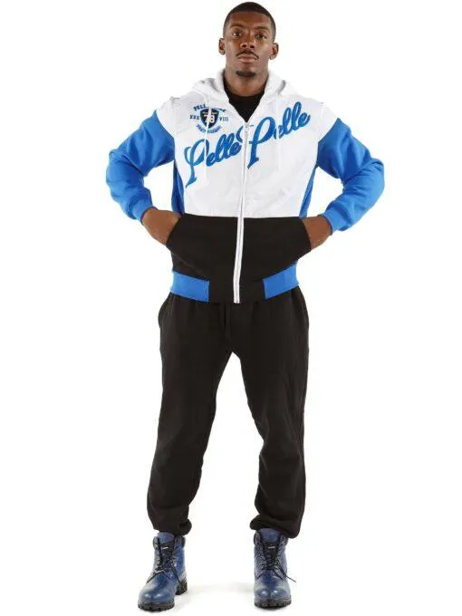 Pelle Pelle Colorblocked In Medium Blue Tracksuit , pellepelle.us