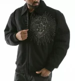 Pelle Pelle Diamonds Black Made for King Wool Jacket , pellepelle.us