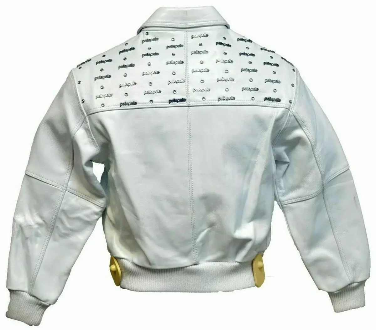 Pelle Pelle Emblem White Leather Jacket,Pelle pelle, PellePell.com