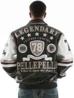 Pelle Pelle Encrusted Varsity Navy Plush Jacket