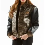 Pelle Pelle Exotic Studded Brown Black Jacket