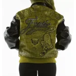 Pelle Pelle Exotic Studded Olive Black Jacket ,pellepelle.us