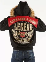 Pelle Pelle Fur Hood Brown Live Like A King Wool Jacket