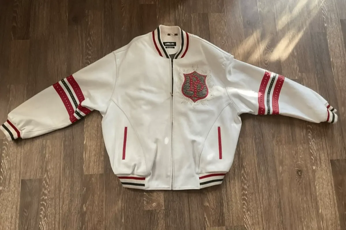 Pelle Pelle Industria White Varsity Jacket