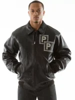 Pelle Pelle Jeweled Black And Silver Jacket, Pelle Pelle, PellePelle.com