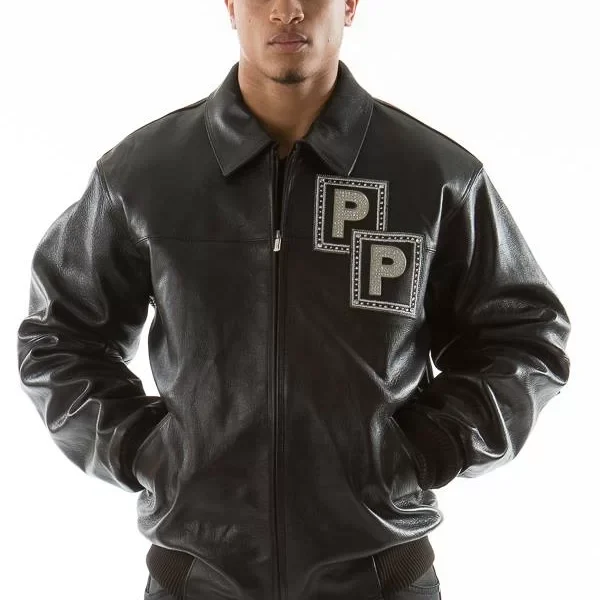 Pelle Pelle Jeweled Black And Silver Jacket, Pelle Pelle, PellePelle.com