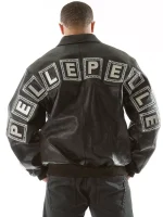 Pelle Pelle Jeweled Black And Silver Jacket,Pelle Pelle, PellePelle.com