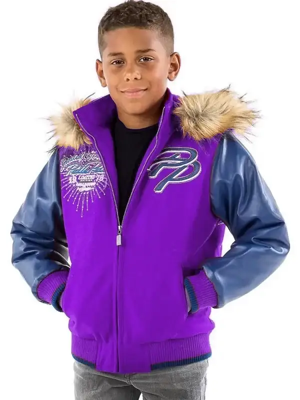 Pelle Pelle Kids Limited Edition Blue & Purple Jacket, pellepelle.us