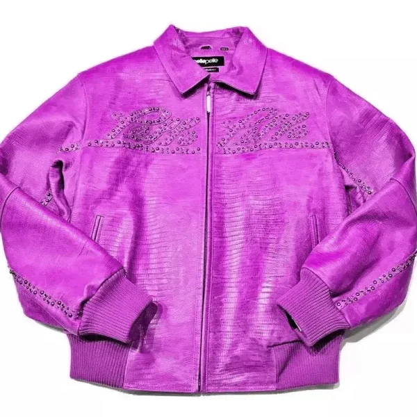 Pelle Pelle Mens Marc Buchanan Purple Signature Jacket