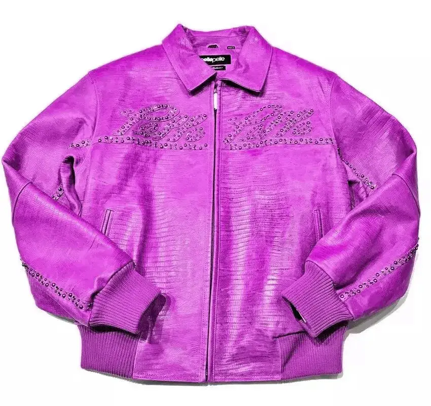 Pelle Pelle Mens Marc Buchanan Purple Signature Jacket